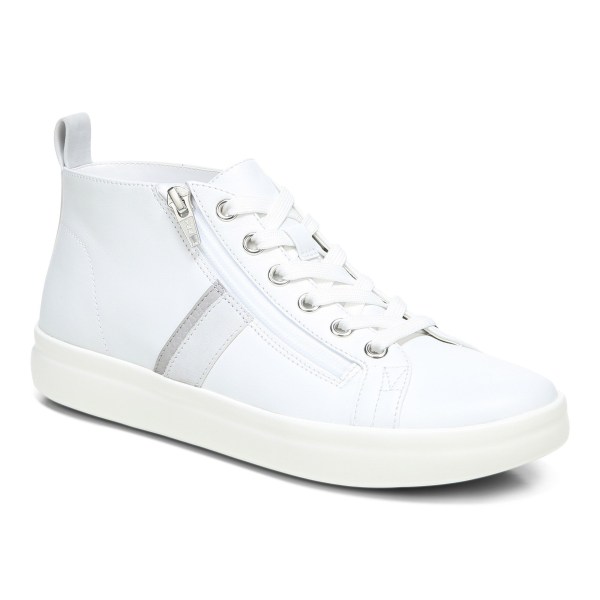 Vionic Trainers Ireland - Stevie High Top Sneaker White - Womens Shoes Online | GZSLQ-5780